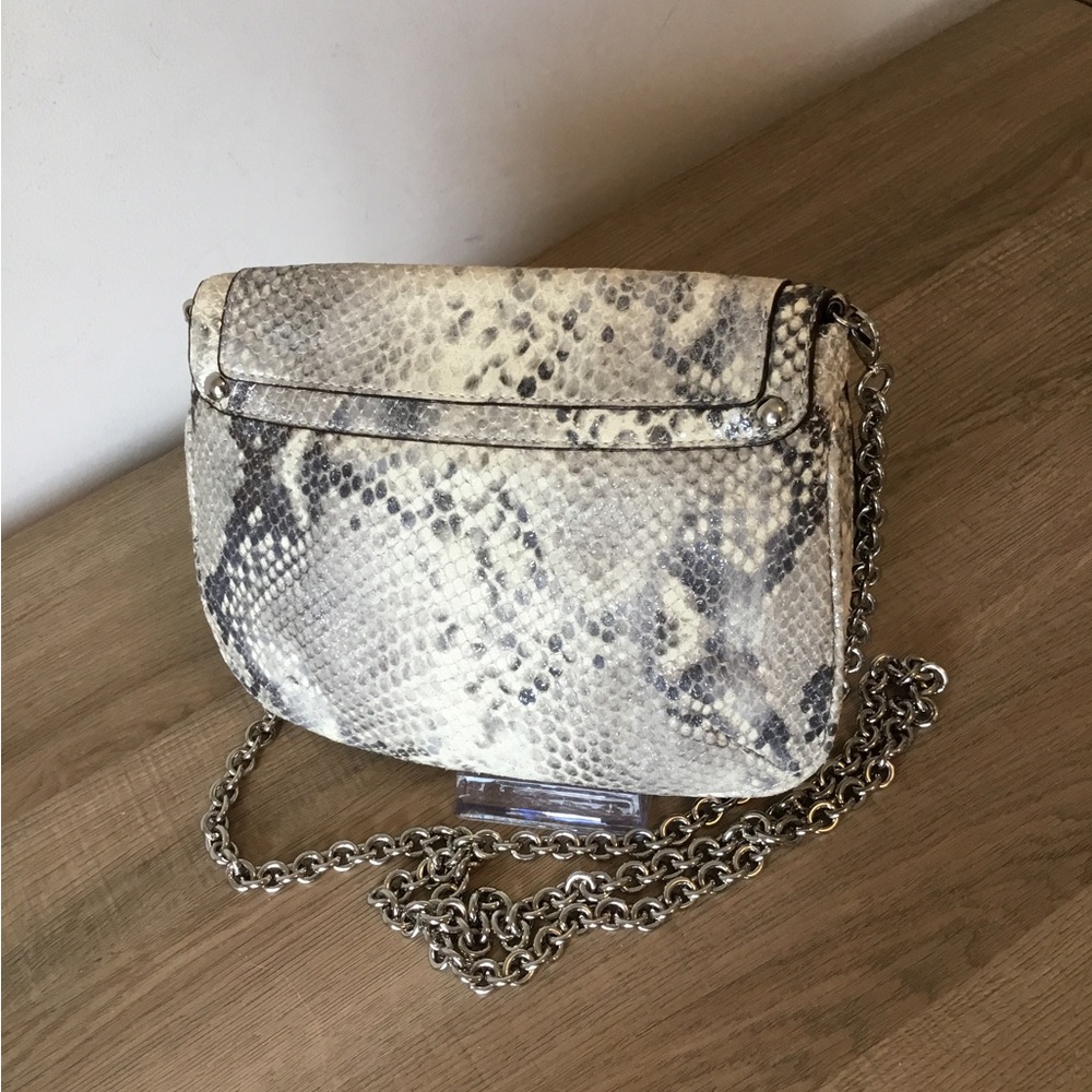 Coach Kristin Python Leather Crossbody Bag or Clutch w/Detachable Chain - Picture 2 of 10